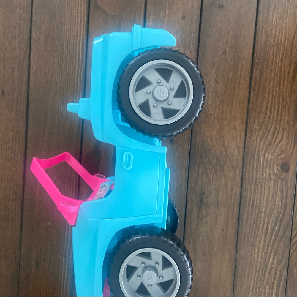 Vtg 1994 Barbie Jeep 4x4 Beach Cruiser Dune Buggy Blue Pink Truck Vehicle Car - Picture 6 of 14